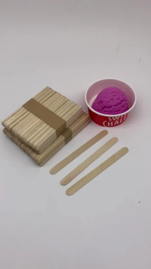 Bastão de madeira descartável para sorvete de bétula na China para sorvete