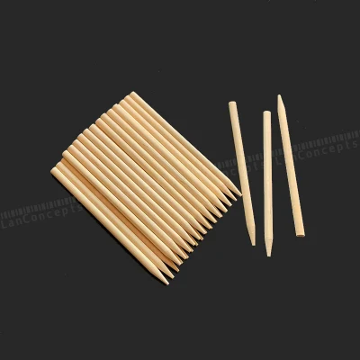 Vara de madeira personalizada vara de bambu artesanal vara pontiaguda vara de madeira redonda com logotipo personalizado espeto de bambu pirulito palitos de picolé palito de sorvete