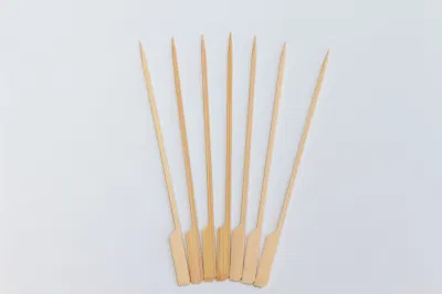Espeto de bambu da forma da pá da vara do BBQ/espetos de bambu de Teppo de bambu Teppo