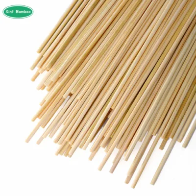 Espeto redondo descartável biodegradável para churrasco, palito de madeira, espeto de bambu para churrasco