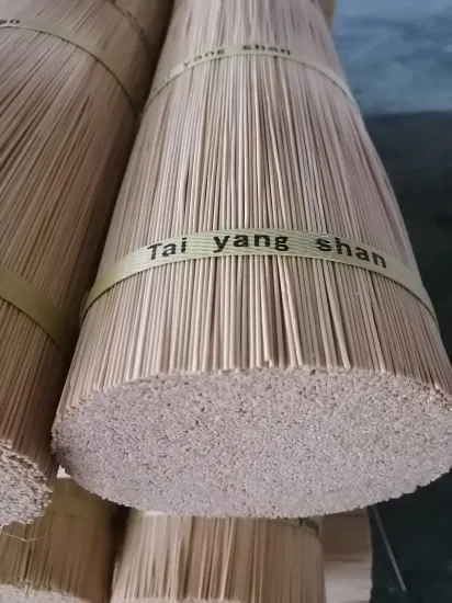 Vara de bambu redonda descartável de 1,3 mm por atacado do fabricante para fazer incenso
