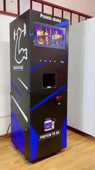Máquina de venda automática de mistura de shake de proteína de soro de leite com 4 bebidas geladas